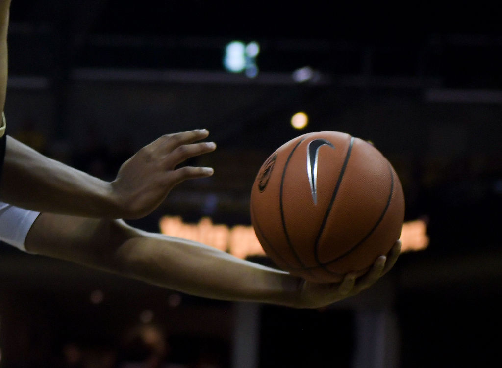 Missouri offense drives toward the net during the first half of the home game against Wofford